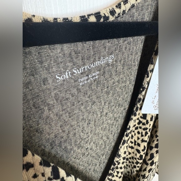NWT Soft Surroundings Damaria Faux Wrap Dress | Leopard Print | XL Petite - Picture 6 of 15